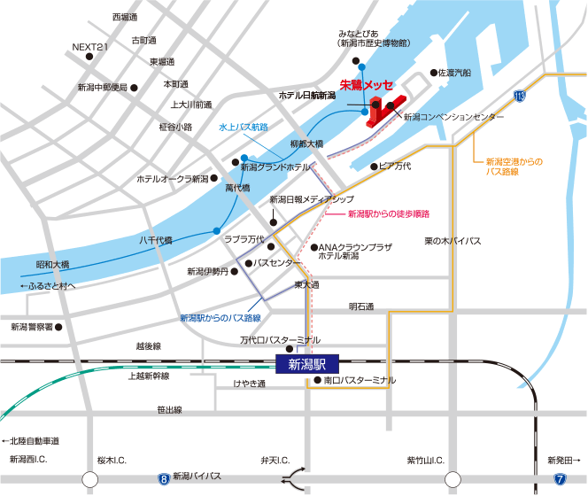 ONE OK ROCK 2019 – 2020 “Eye of the Storm” JAPAN TOUR 朱鷺メッセ新潟コンベンションセンター 　地図