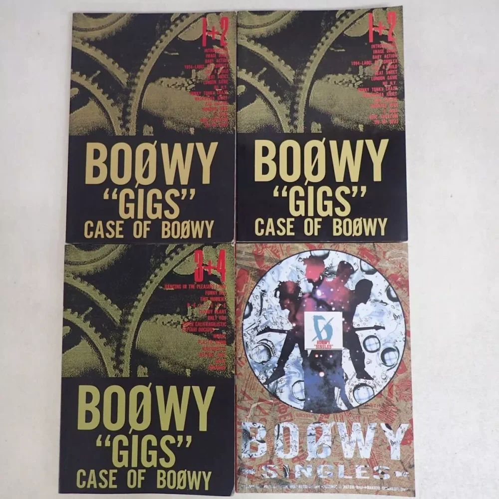 BOOWY GIGS CASE OF BOOWY 1+2/3+4/SINGLES 4冊セット バンドスコア 楽譜 タブ譜付