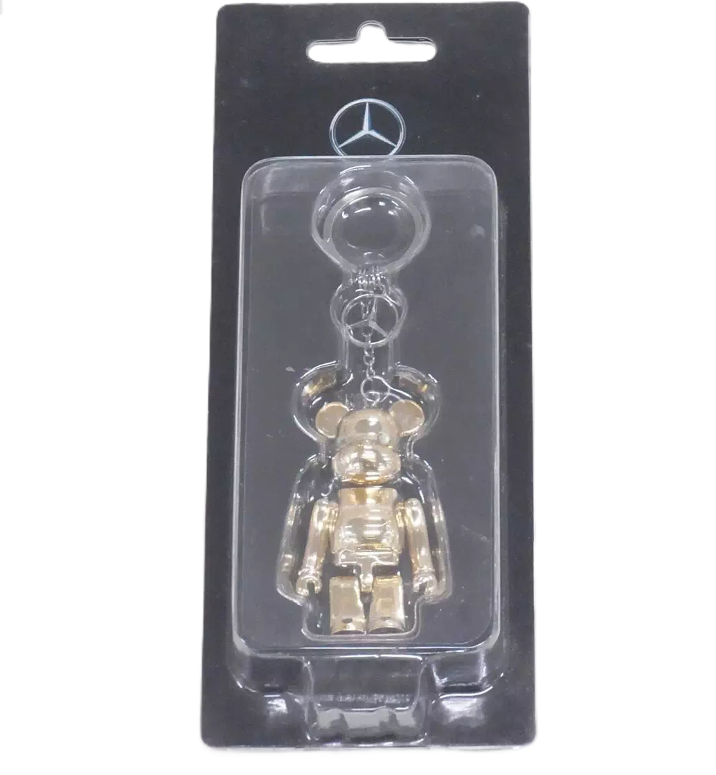 未開封 メディコムトイ BE＠RBRICK Mercedes-Benz ゴールド 70％ ストラップ MEDICOM TOY.1