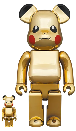 BE@RBRICK ピカチュウ GOLD CHROME Ver.100％ & 400％