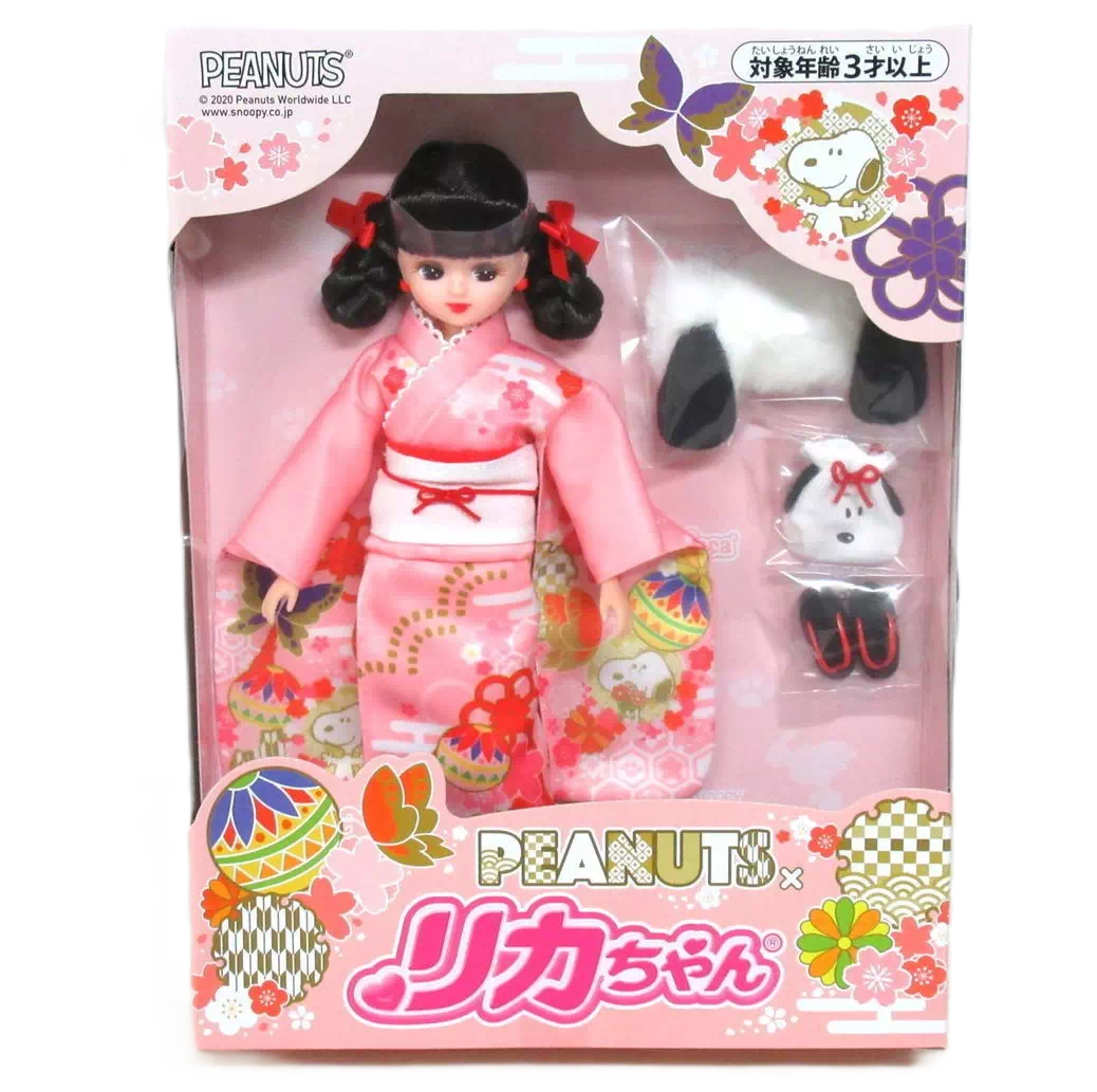 2000体限定 未開封 スヌーピー×リカちゃん スヌーピー70周年記念 着物柄 ピーナッツ PEANUTS×Liccaコラボ 着せ替え人形