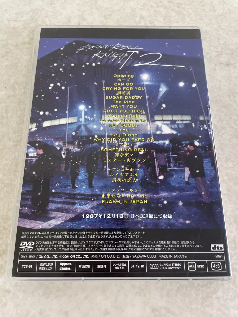 矢沢永吉ROCK’N’ROLL KNIGHT 2 1987 BUDOKAN 裏
