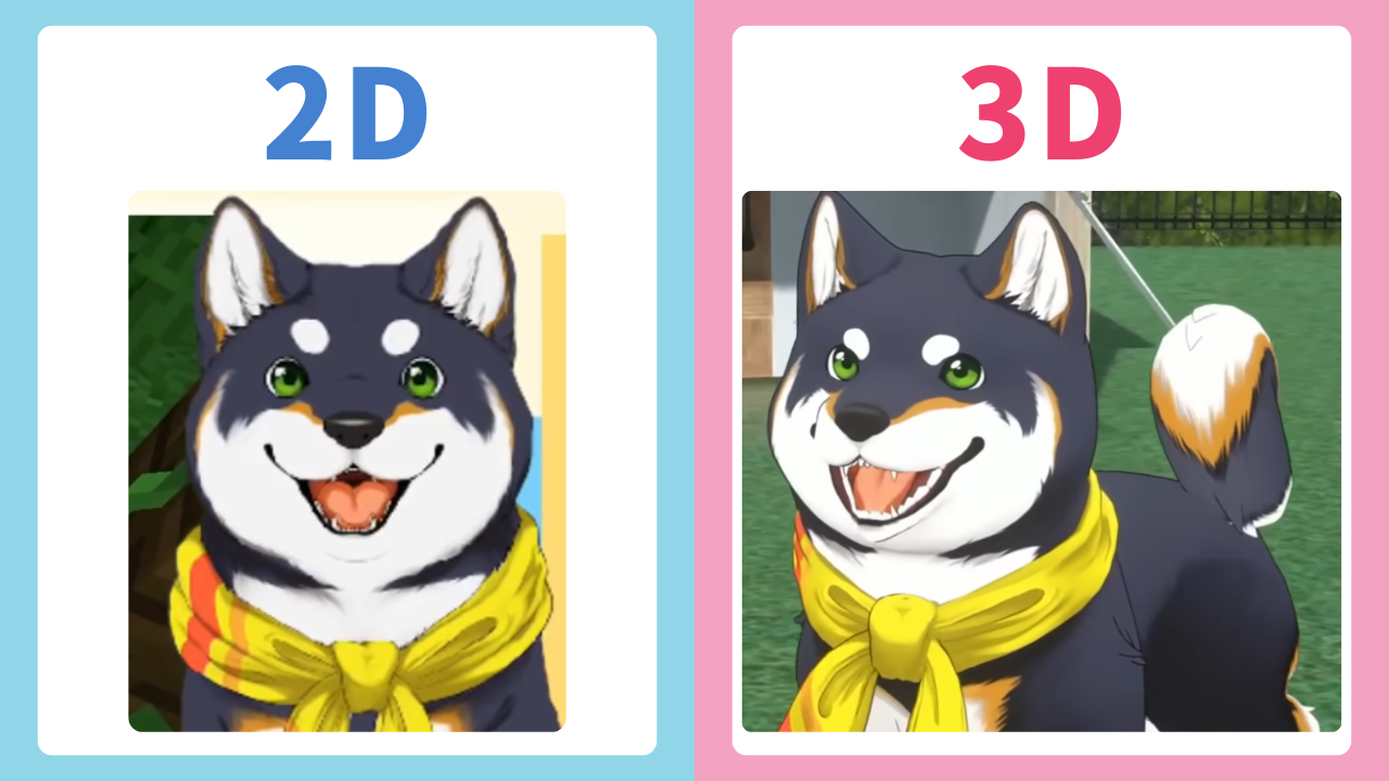 2Dアバターと3Dアバターの違い
