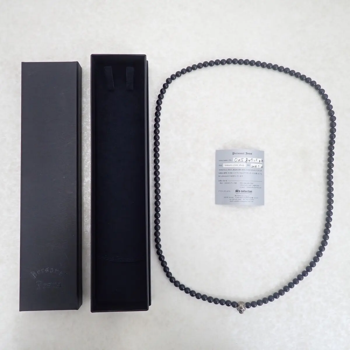 氷室京介PersonalJesus/シルバースカルオニキスネックレス