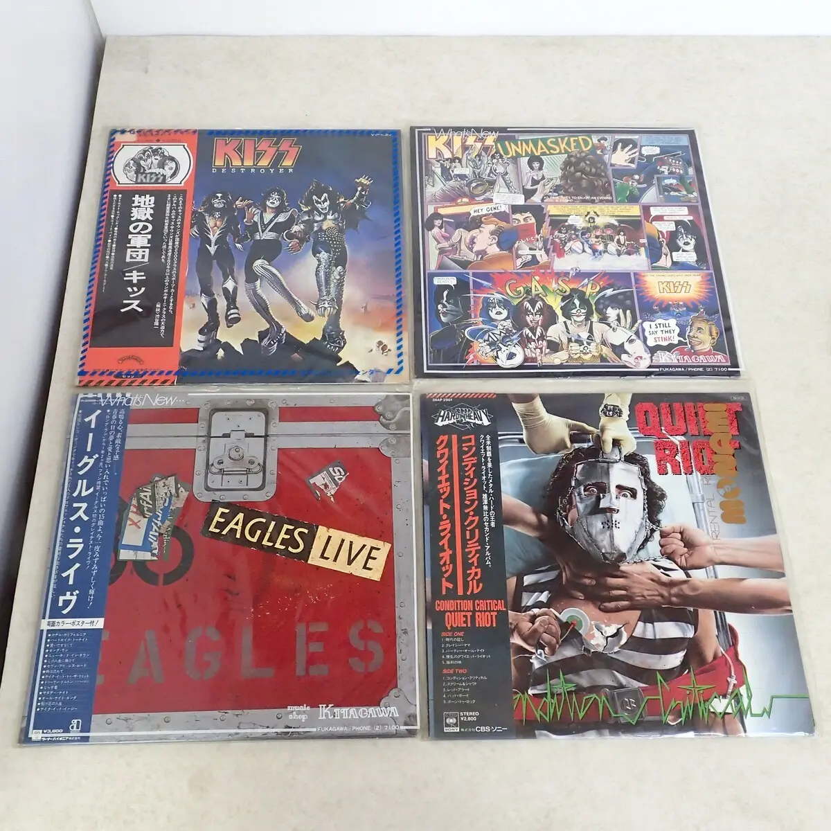 kiss、Eagles、Quiet Riot LPレコード