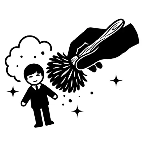 表面のホコリを払って綺麗にする