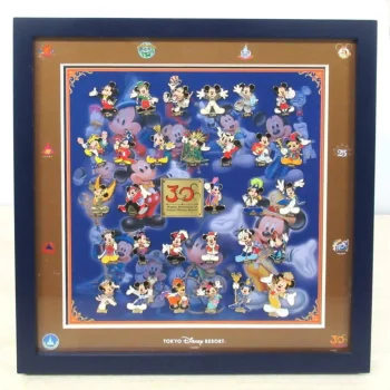ディズニー/TDR30周年記念 額入りピンバッジセット 歴代ミッキー 30点コンプリート