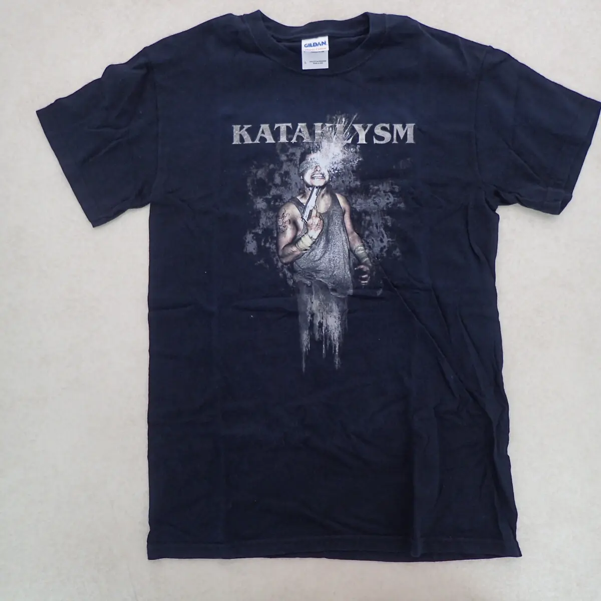 Kataklysm モノクロ人物グラフィックTシャツ