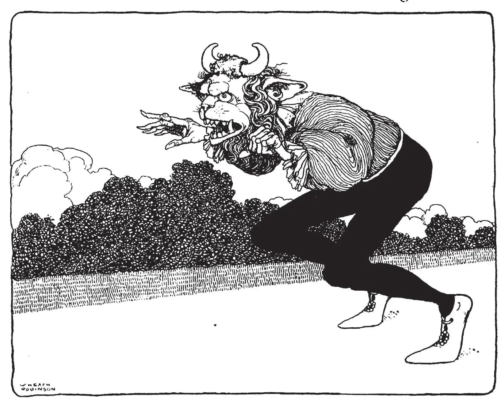 野獣 W. Heath Robinson挿絵集『Old-Time Stories』(1921年出版)より